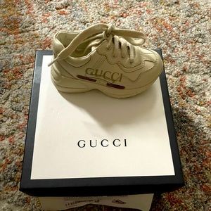 Toddler Rhyton Gucci logo leather sneaker